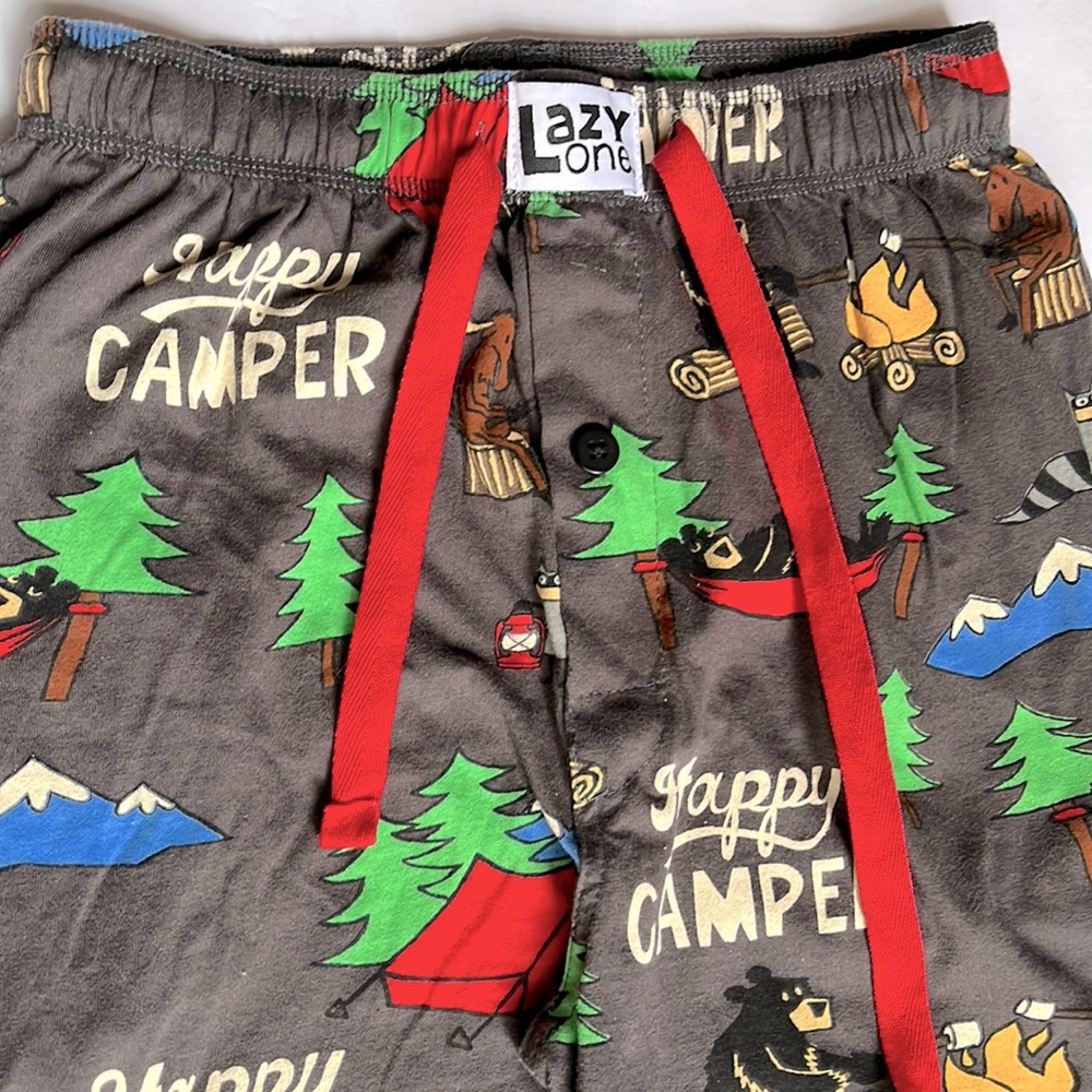 Lazy One Happy Camper Sleep Pants Size Xs - image 3